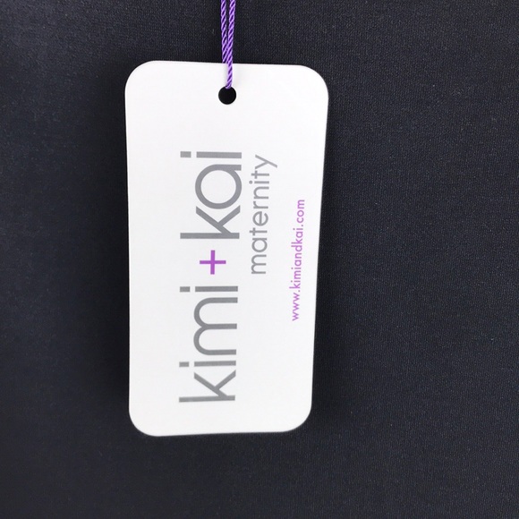 Kimi + Kai Lace Trim Ruched Maternity Dress - Picture 7 of 7